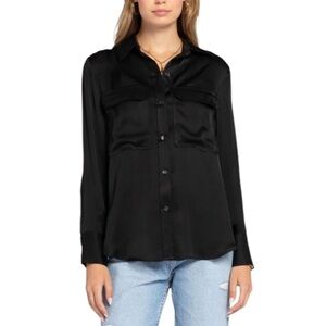 Express L Satin Button down Shirt